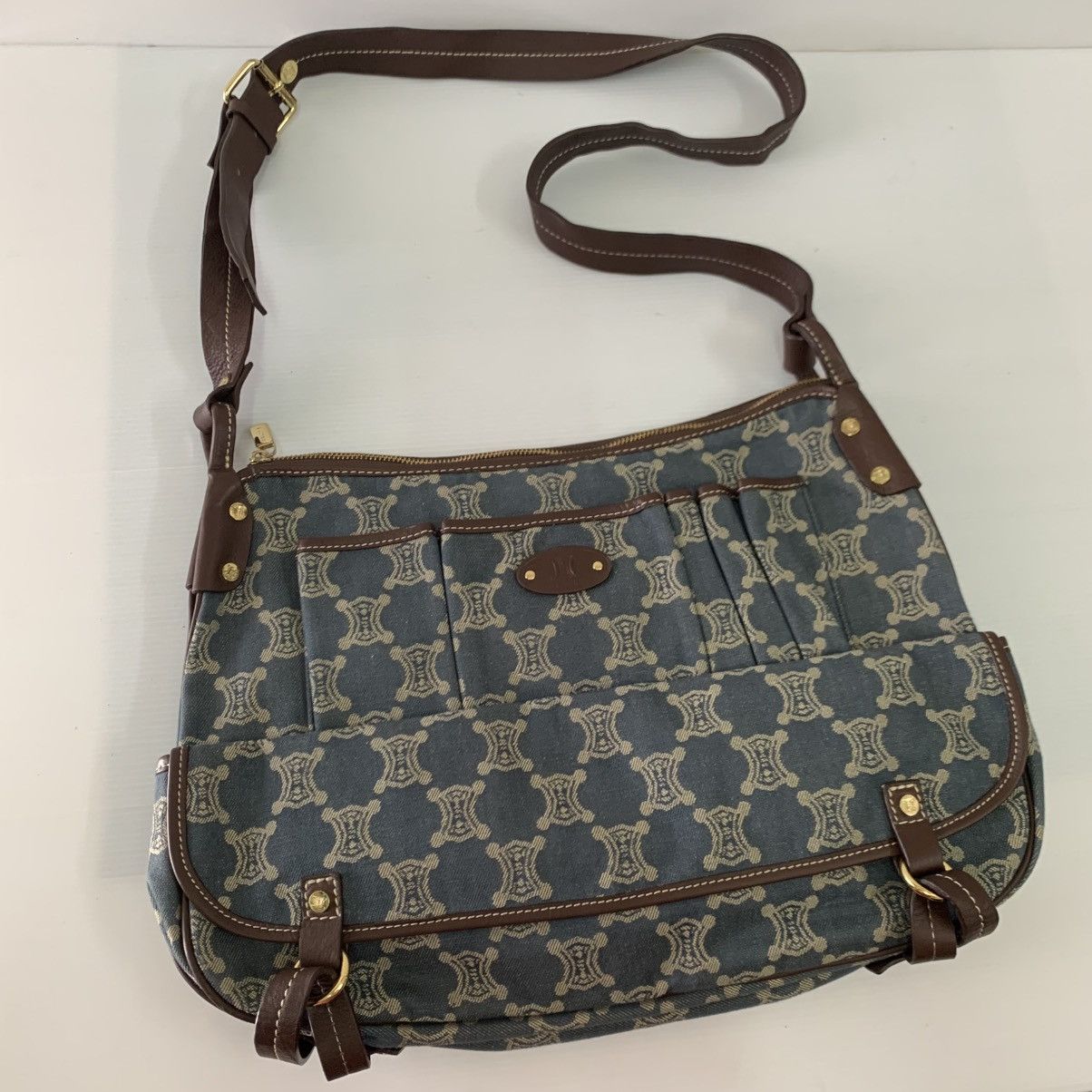 Celine Celine Canvas Denime Shoulder Pre-Owned Bag Size ONE SIZE - 3 Thumbnail