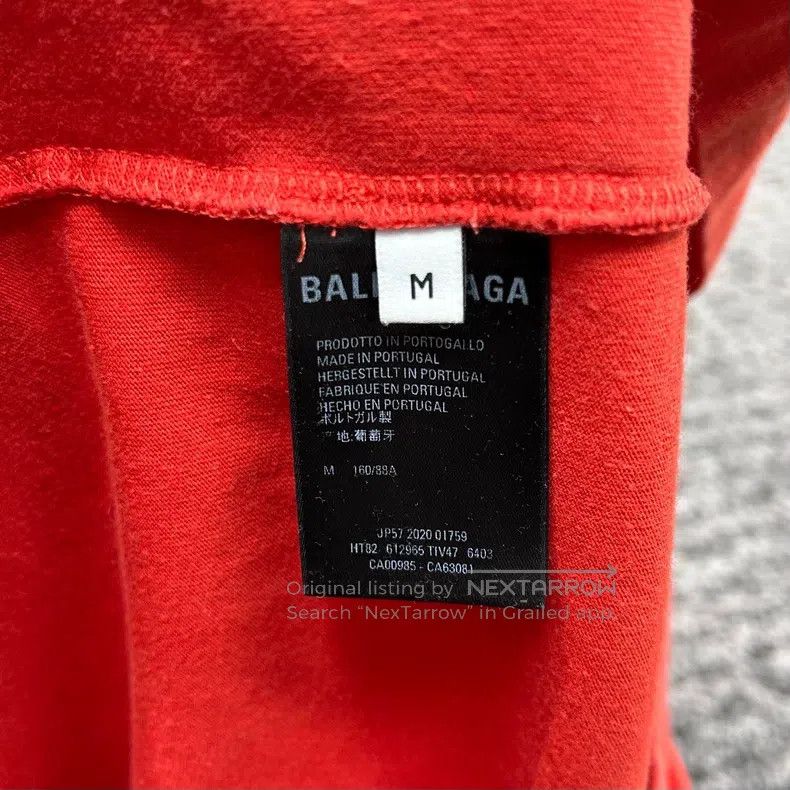 Balenciaga Balenciaga Red Portrait Short Sleeve Size US M / EU 48-50 / 2 - 5 Thumbnail