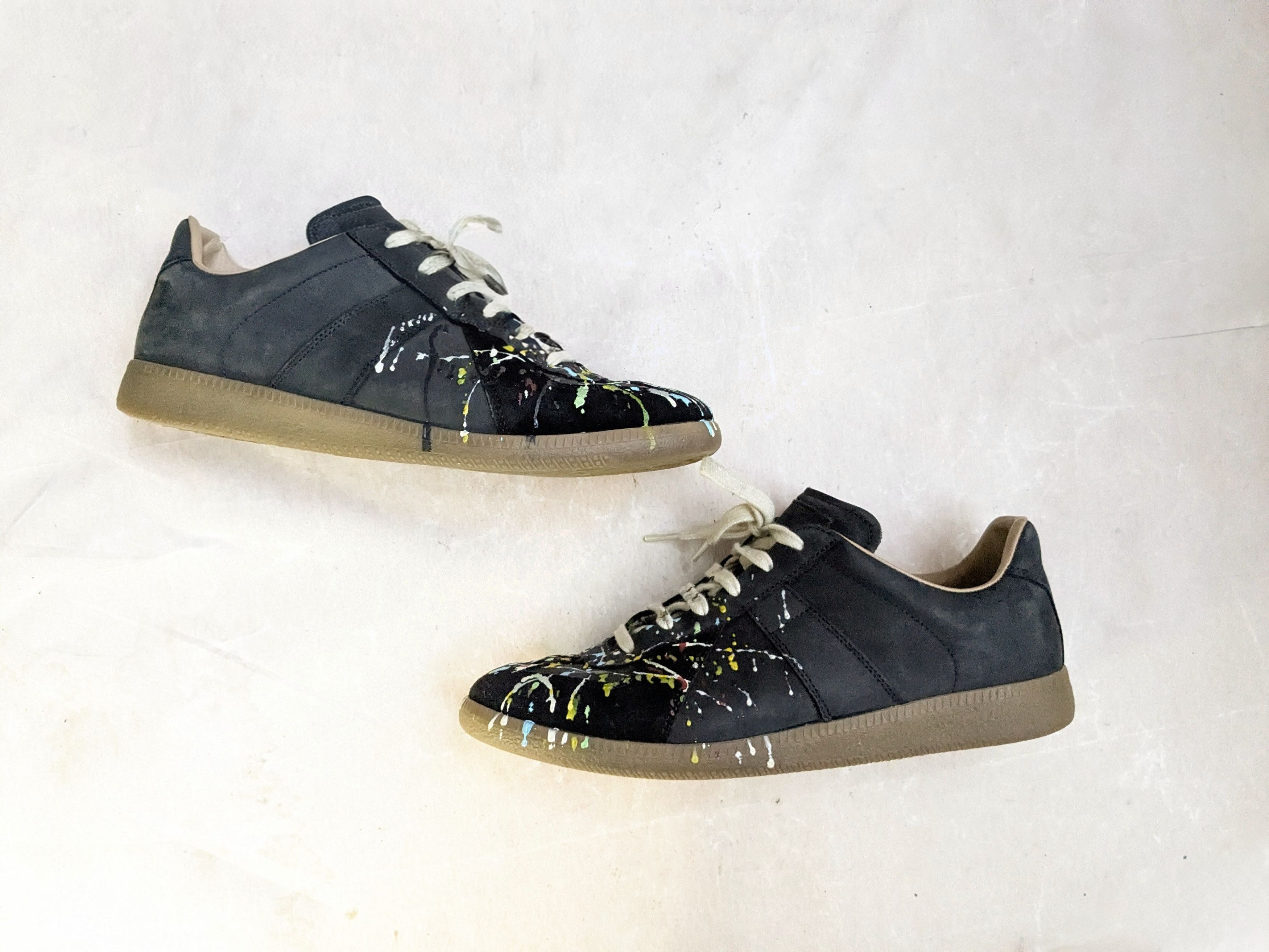 Maison Margiela Replica GAT Black Paint Splatter 8 41 Low