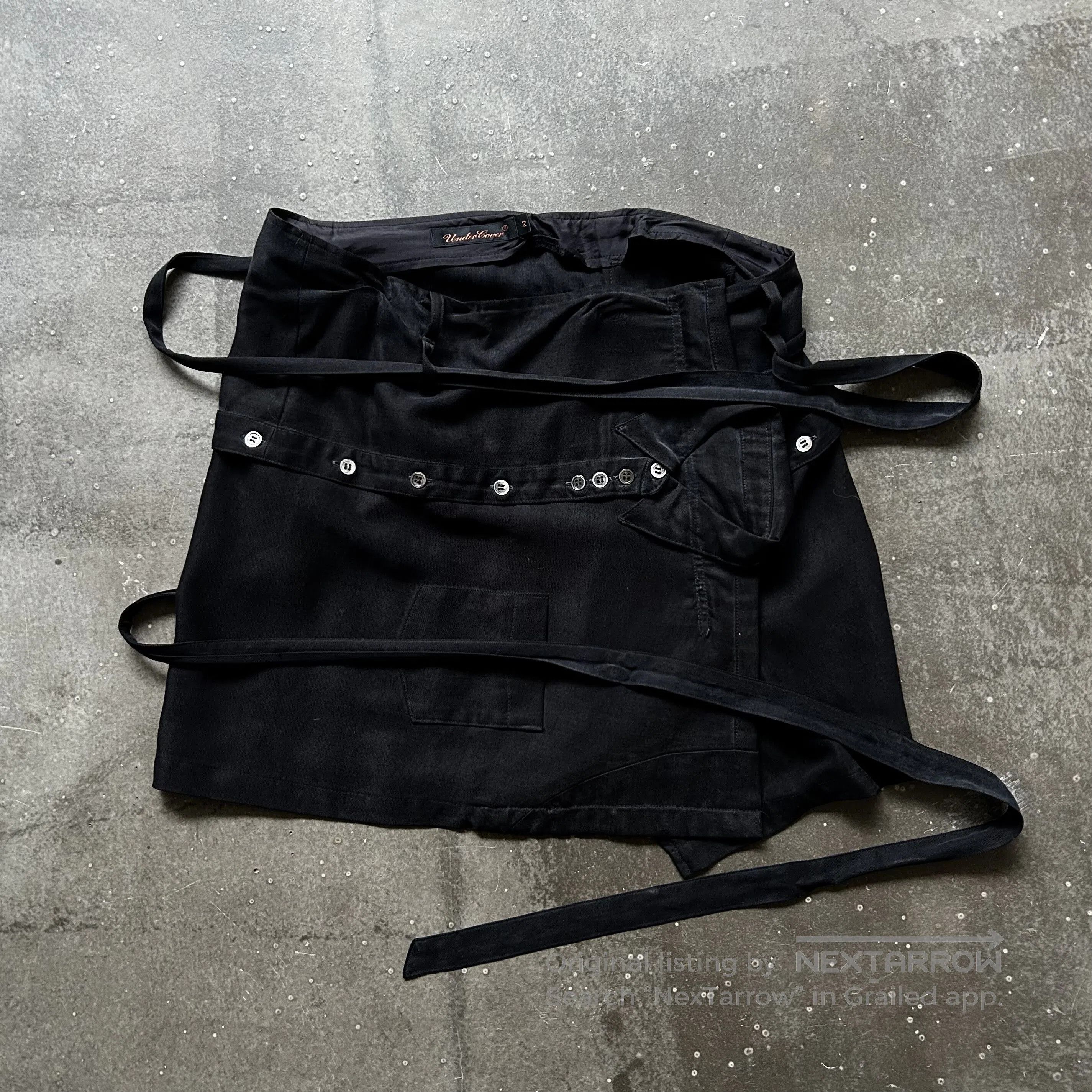 Undercover black deconstructed tie skirt. Size 33" - 1 Thumbnail