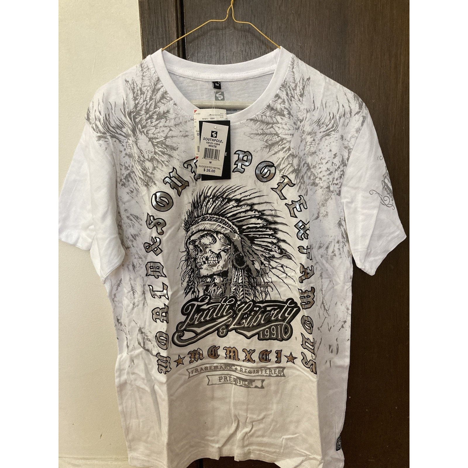 Southpole NWT Southpole Truth & Liberty Chief Skull Graphic Tee M Size US M / EU 48-50 / 2 - 1 Thumbnail