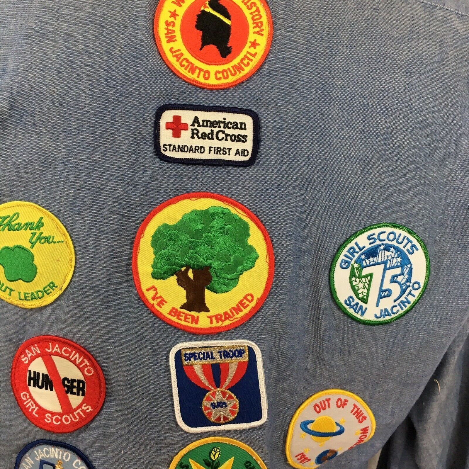 Dickies Vtg Dickies Girl Scouts 17 Patches 1980's CHAMBRAY Shirt Size US M / EU 48-50 / 2 - 3 Thumbnail