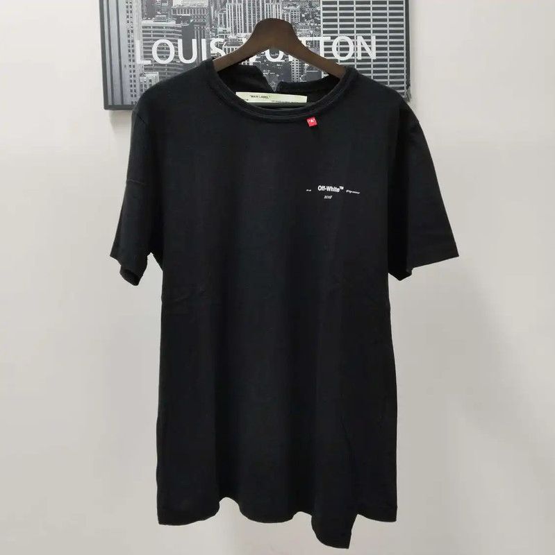 Off-White Off-White Black Cotton Lettered T-Shirt for Men 0089 Size US S / EU 44-46 / 1 - 1 Thumbnail