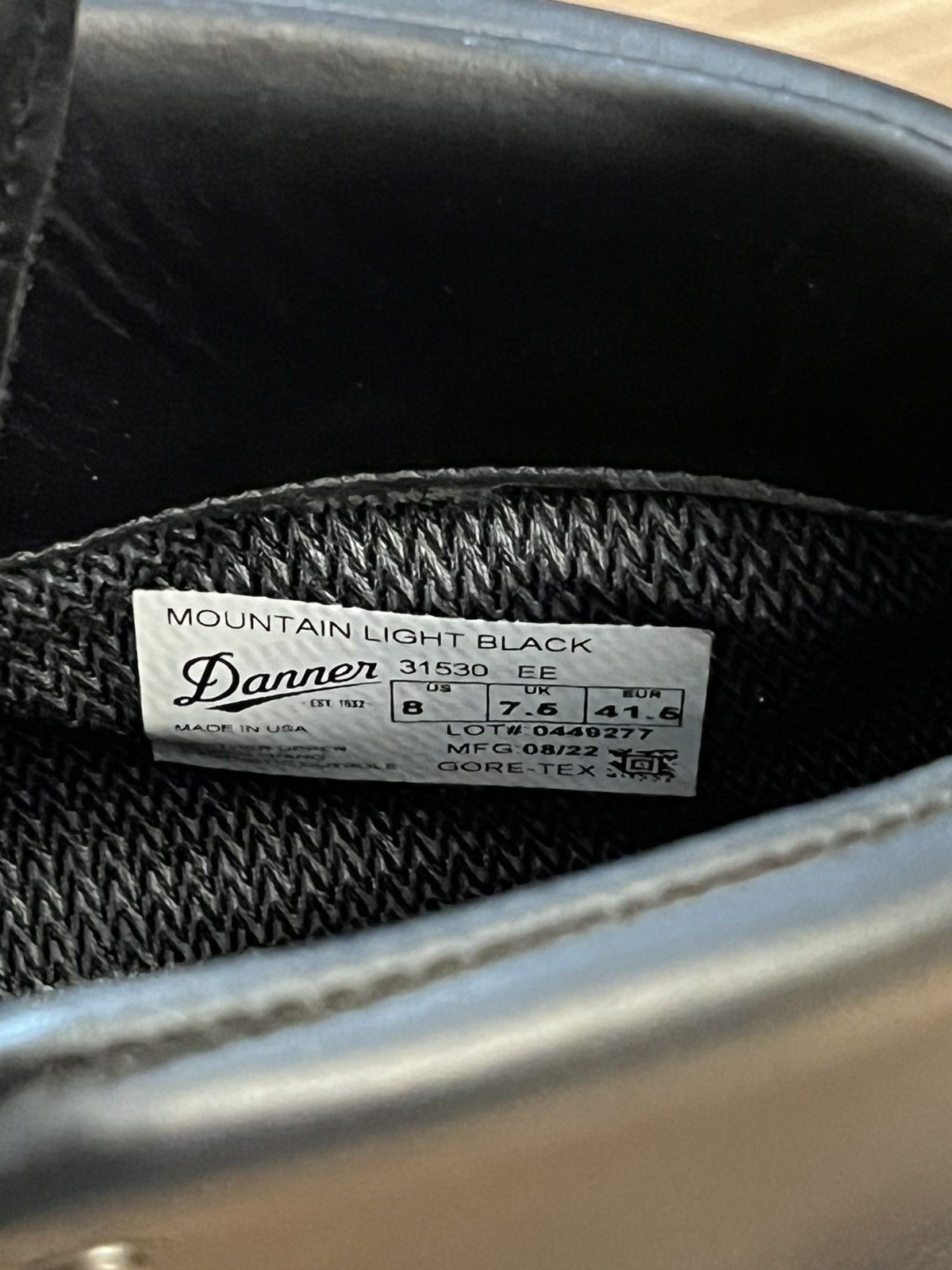 Danner Danner Mountain Light Boots Black US8 / 41.5 Size US 8 / EU 41 - 3 Thumbnail