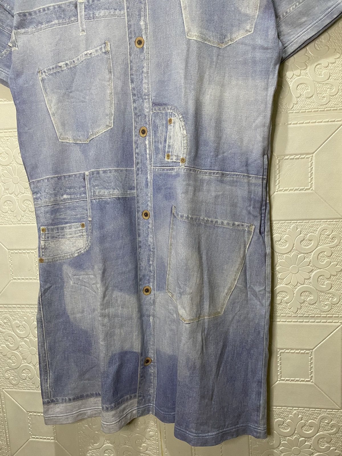 Issey Miyake × Japanese Brand × Tsumori Chisato Tsumori Chisato Room By Issey Miyake Dress DenimPrinted Size M / US 6-8 / IT 42-44 - 3 Thumbnail
