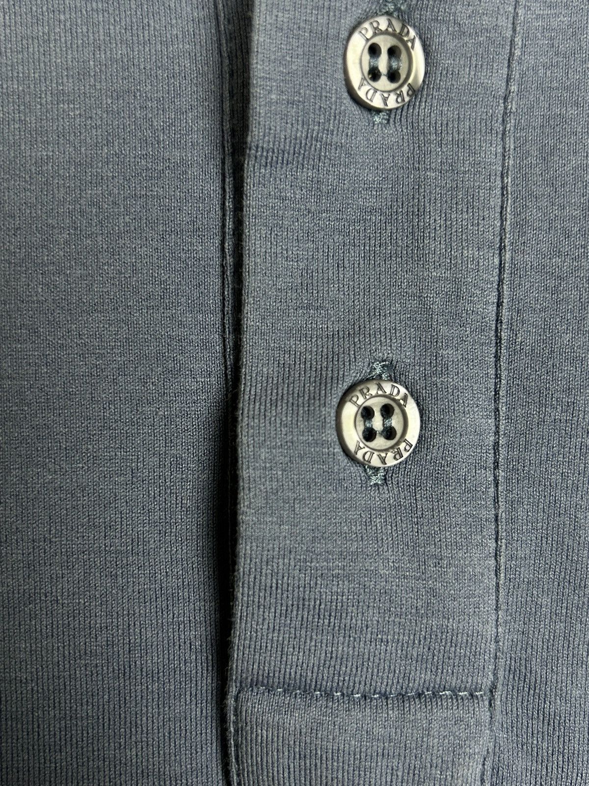 Prada Prada SS19 Nylon Pocket Collared Polo Long Sleeve Blue M Size US M / EU 48-50 / 2 - 4 Thumbnail
