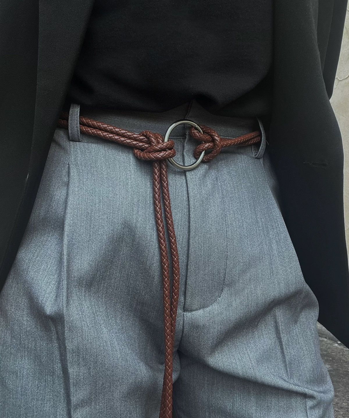 Japanese Brand × Vintage Cleanfit retro o-ring buckle woven rope belt aesthetic Size ONE SIZE - 1 Thumbnail
