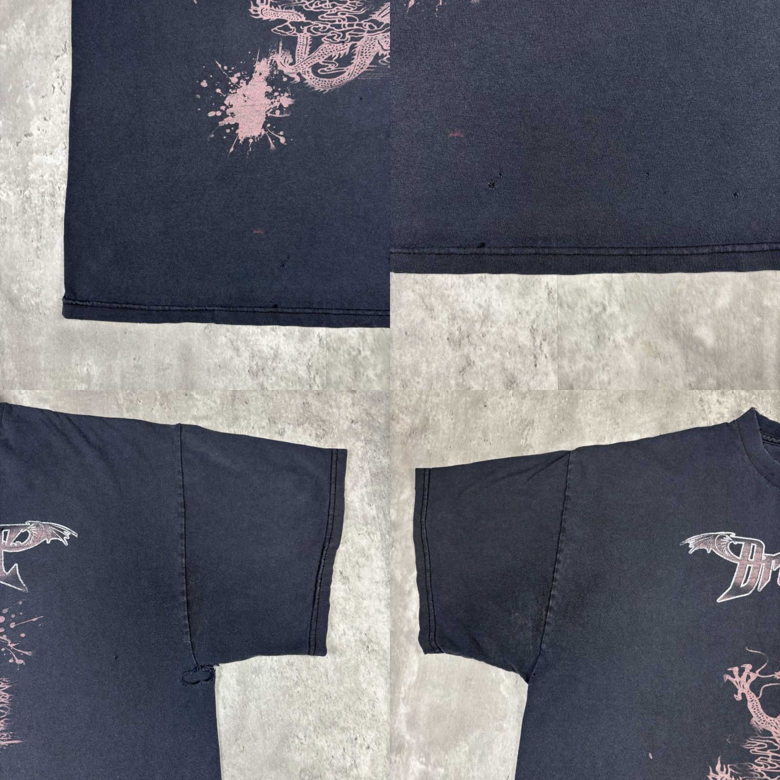 Delta VINTAGE Delta Y2K Dragonforce Band T Shirt XL Black Distressed Crew Neck Short Sleeve Graphic Print Men Size US XL / EU 56 / 4 - 8 Thumbnail