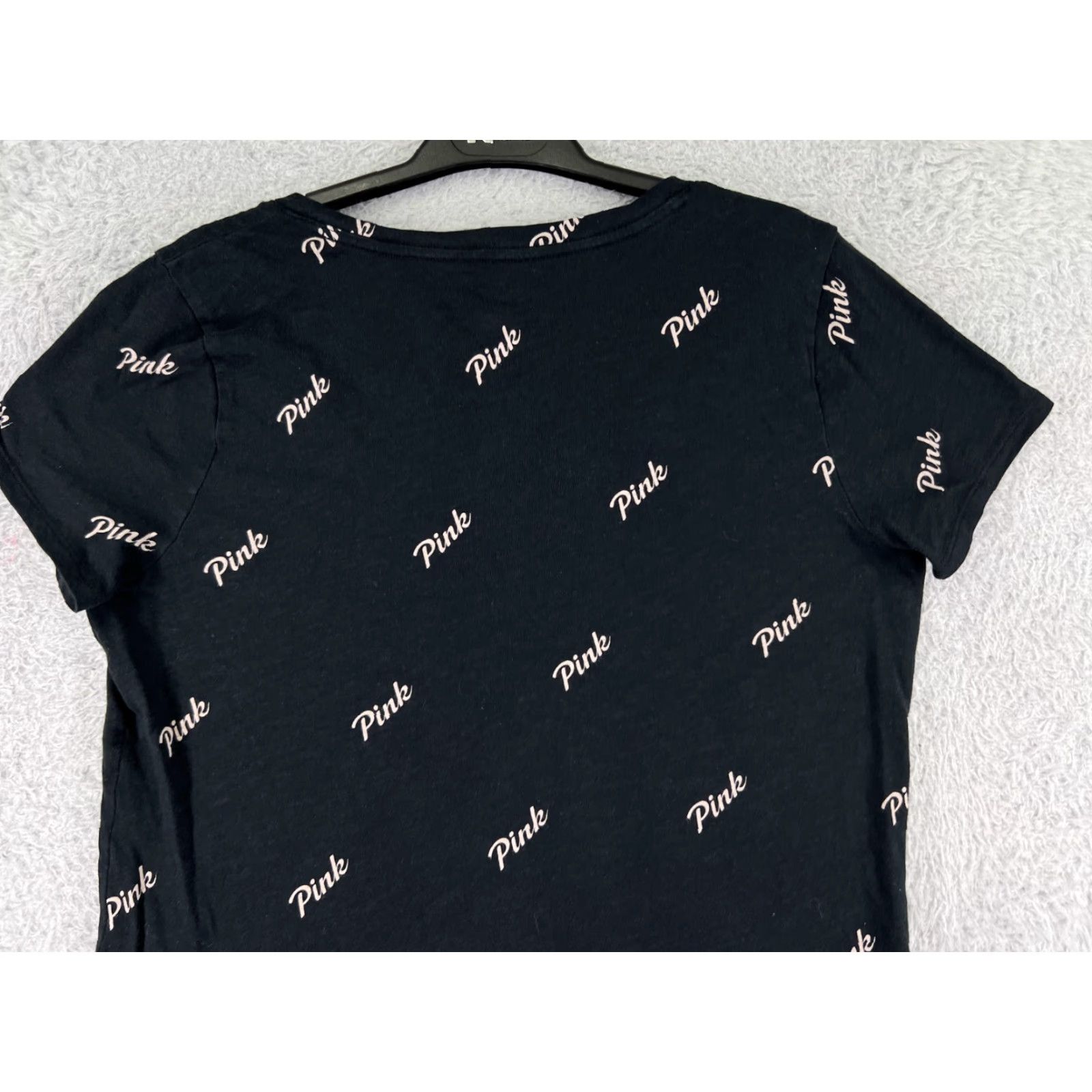 Victoria's Secret Victoria's Secret Women's Black V-Neck T-Shirt Adult Medium Cotton Casual All Seasons Size M / US 6-8 / IT 42-44 - 7 Thumbnail