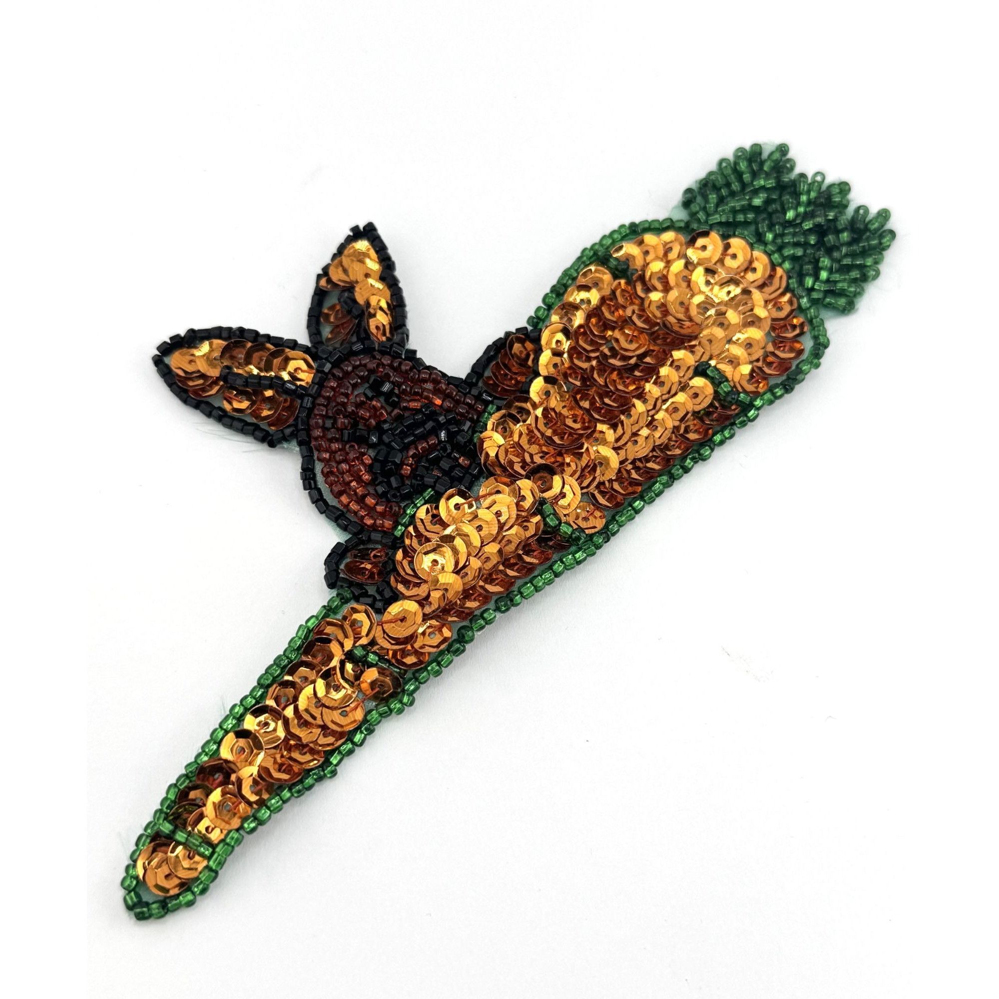 Vintage Vintage Sequin Beaded Applique Embroidered Patch Sew On East Size ONE SIZE - 1 Thumbnail