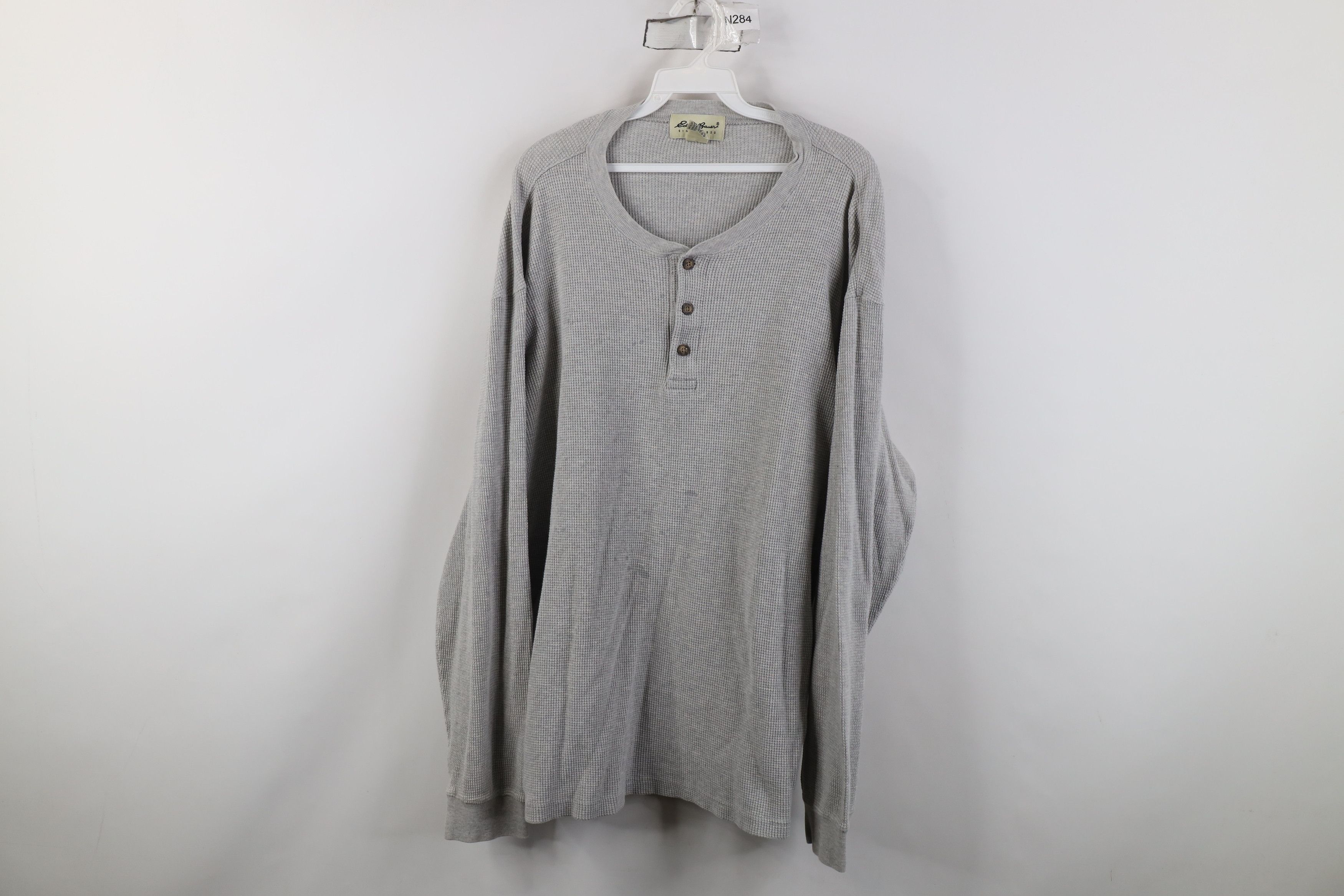 Eddie Bauer Vintage 90s Eddie Bauer Knit Long Sleeve Henley T-Shirt Size US XL / EU 56 / 4 - 1 Thumbnail