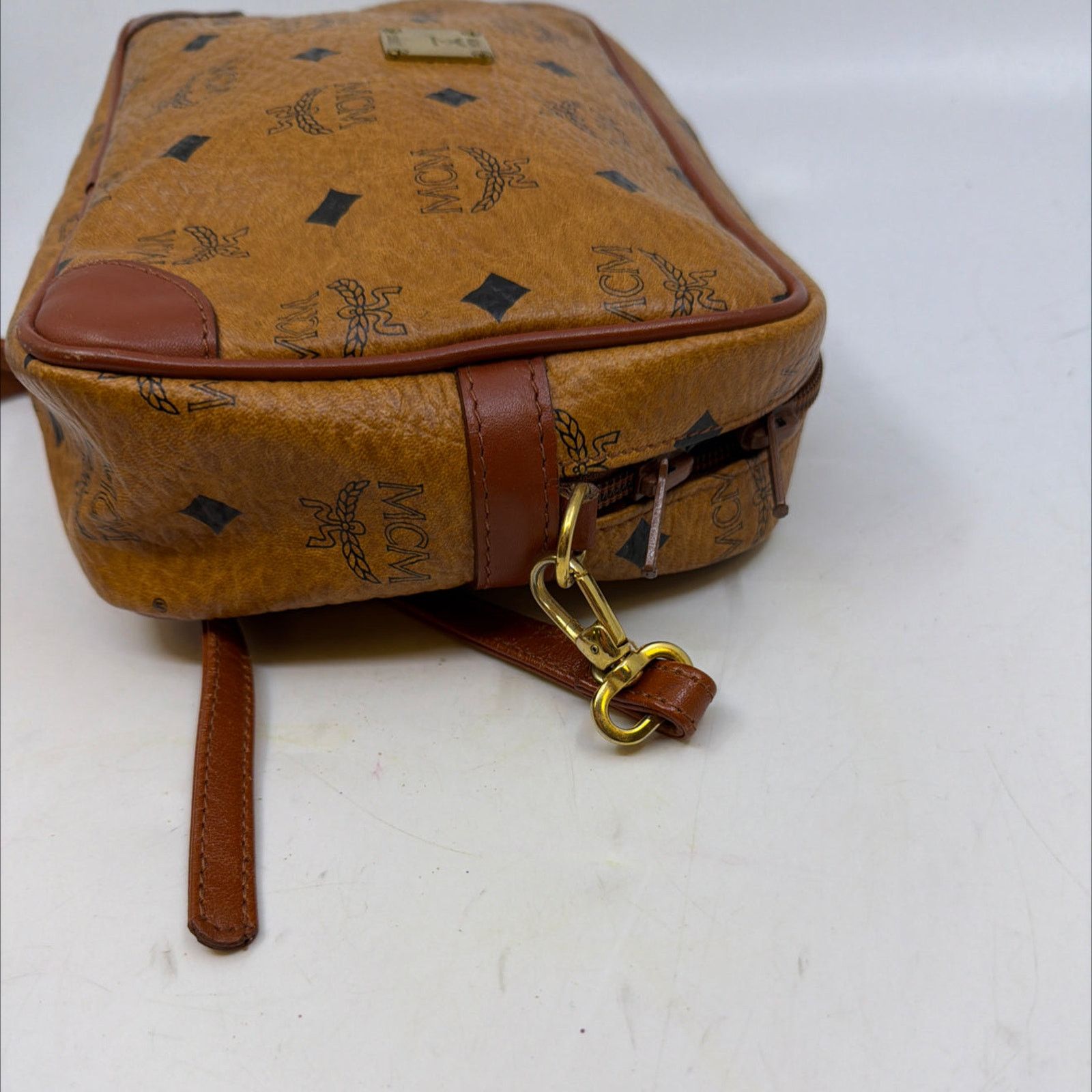 MCM MCM Visetos Camera Cognac Coated Canvas Crossbody Bag Size ONE SIZE - 4 Thumbnail