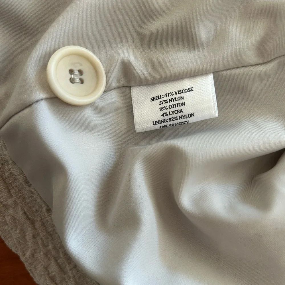 Eileen Fisher Eileen Fisher Cream Textured Three-Button Blazer Size L / US 10 / IT 46 - 7 Thumbnail