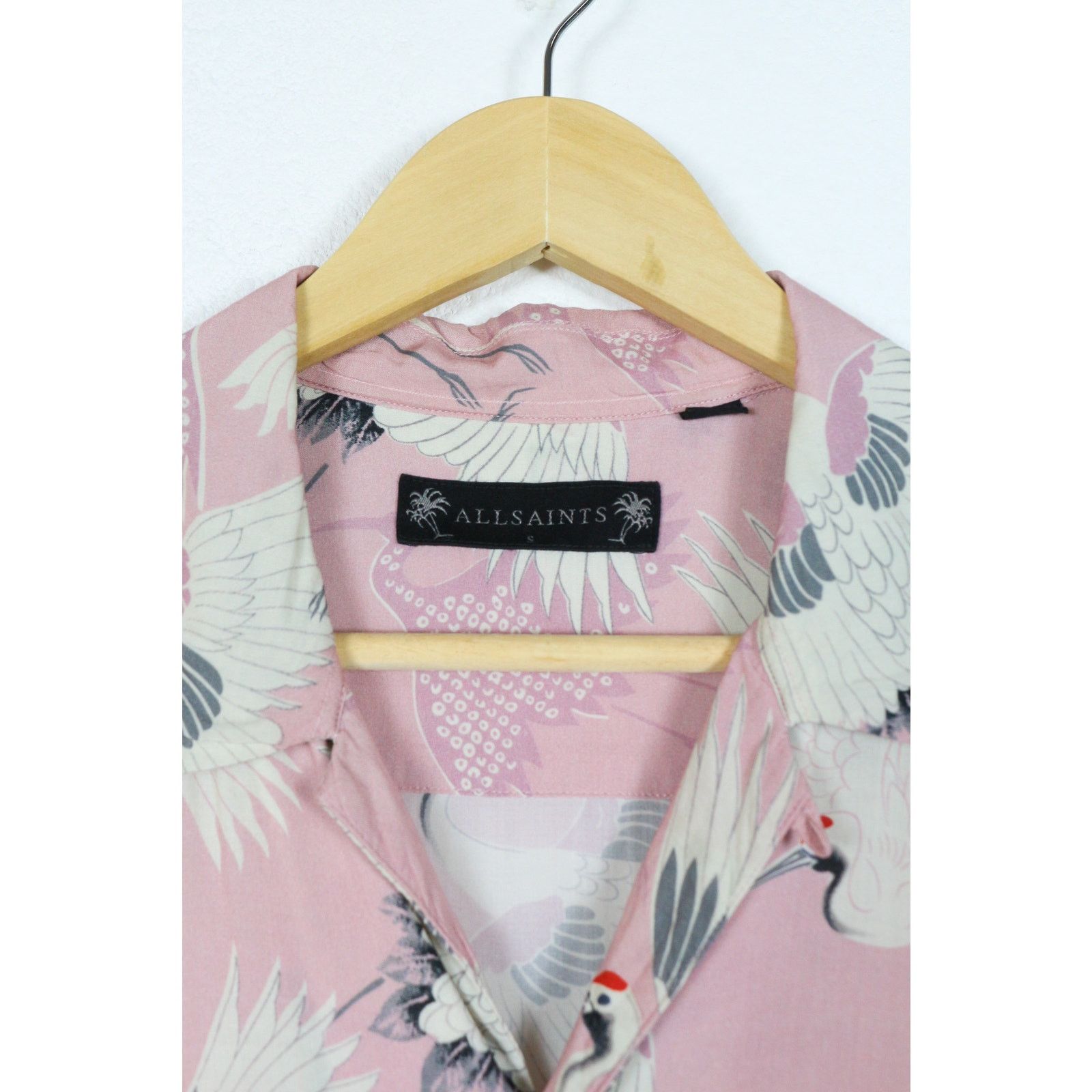 Allsaints Allsaints Tsuru Japanese Printed Viscose Open Collar Shirt Size US S / EU 44-46 / 1 - 3 Thumbnail