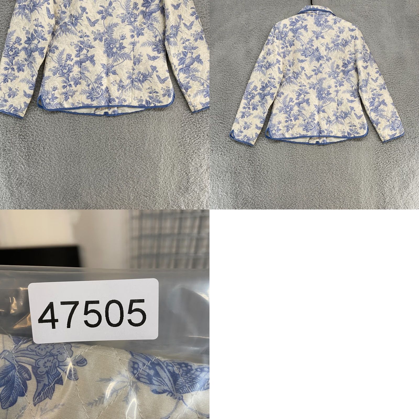 Vintage VINTAGE Carole Little Silk Quilted Jacket Womens Small Blue Floral Cottagecore 90s PRairie Y2K Casual Size S / US 4 / IT 40 - 8 Thumbnail