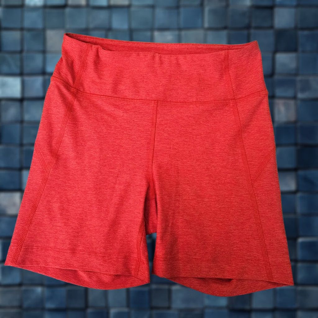 Vintage Active Women's Biker Shorts Stripes Red XS Casual Athletic Poly Spandex 4-Way Stretch Adjustable Waist Pro-Oversize No-Show Size 26" / US 2 / IT 38 - 1 Thumbnail