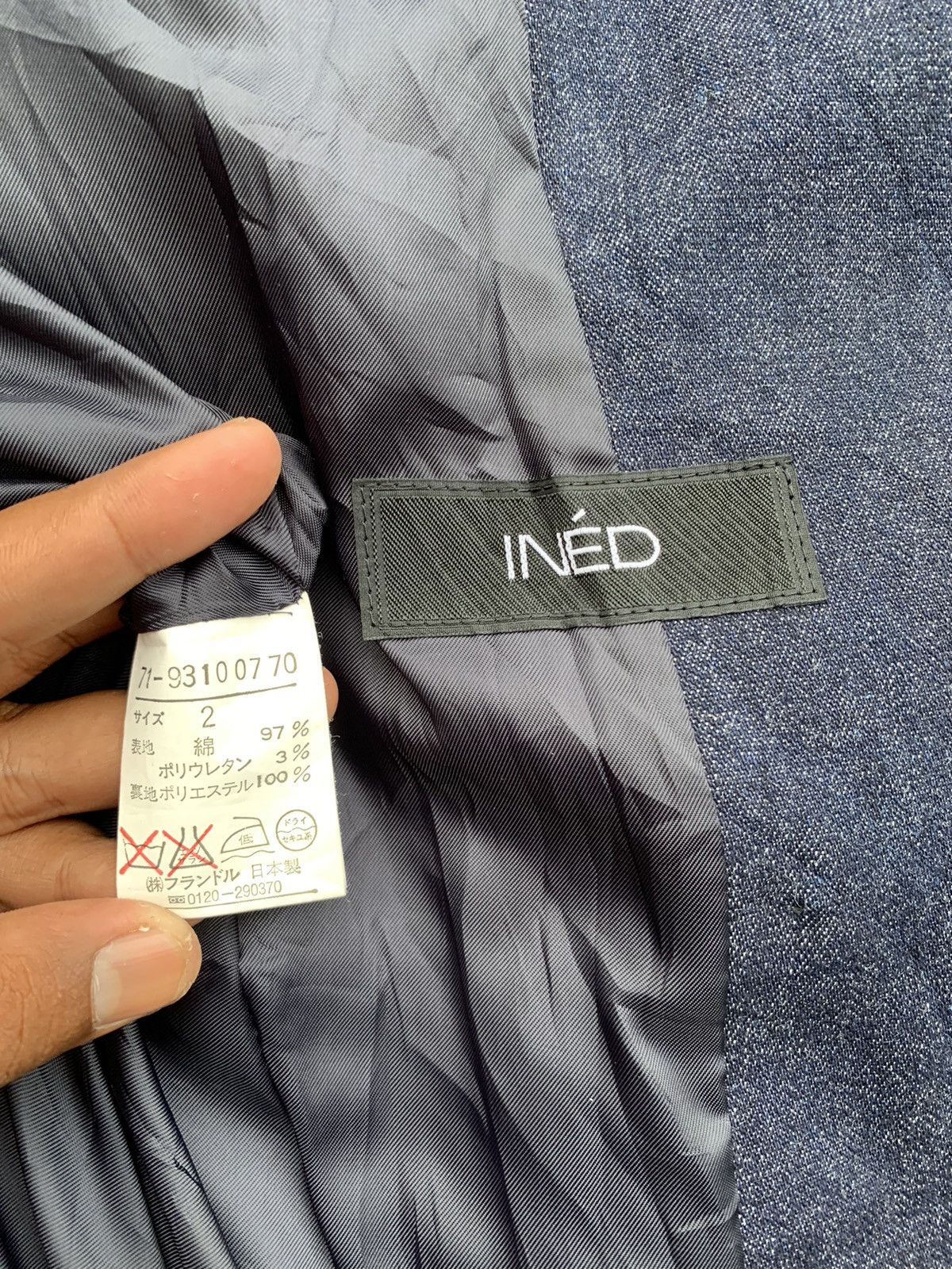 Designer × Issey Miyake × Japanese Brand ❗️Ined By Yohji Yamamoto Denim Jacket Hooded❗️ Size US S / EU 44-46 / 1 - 7 Thumbnail