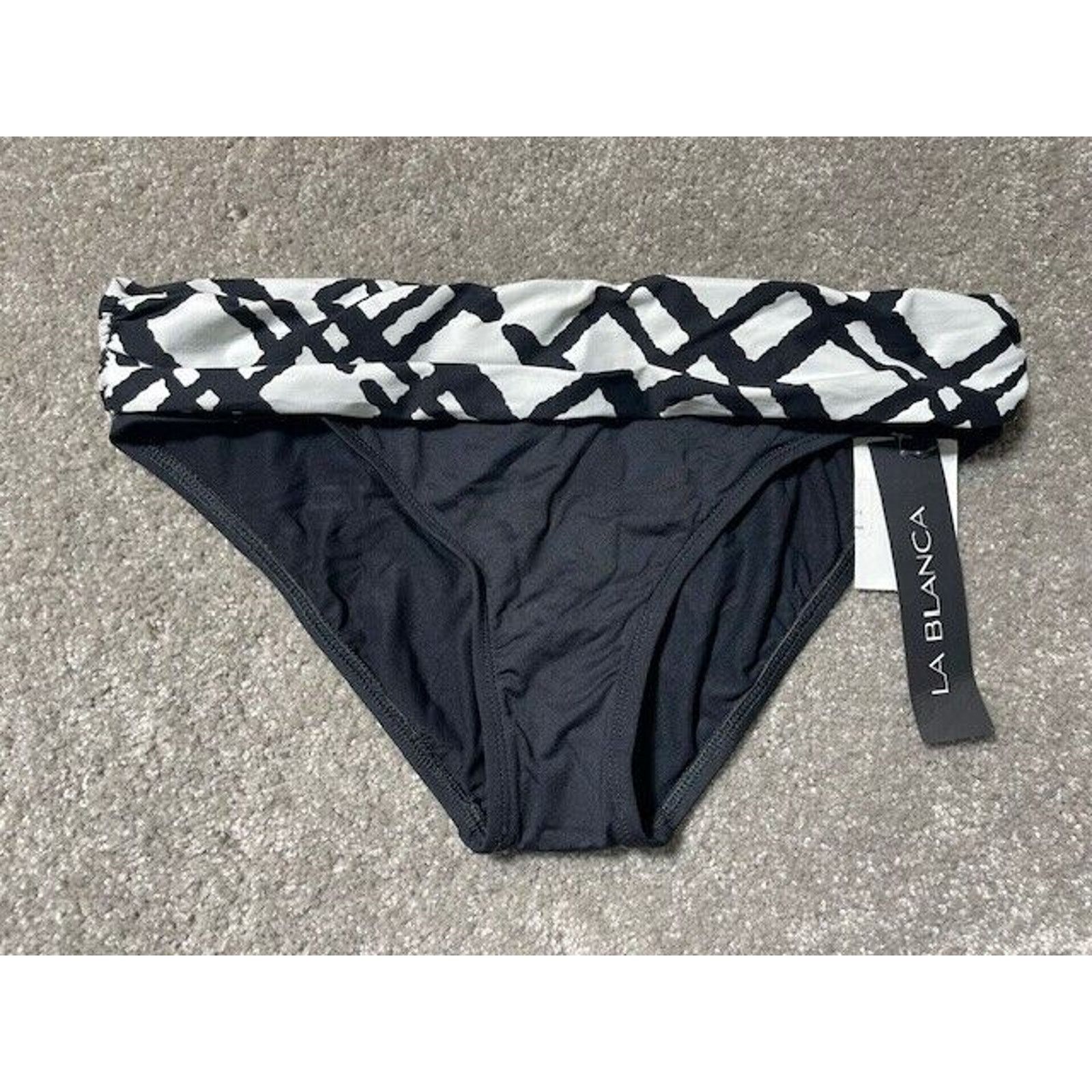Other La Blanca Swim Bikini Bottom Womens 4 Capri Plaid Shirred Size S / US 4 / IT 40 - 1 Thumbnail