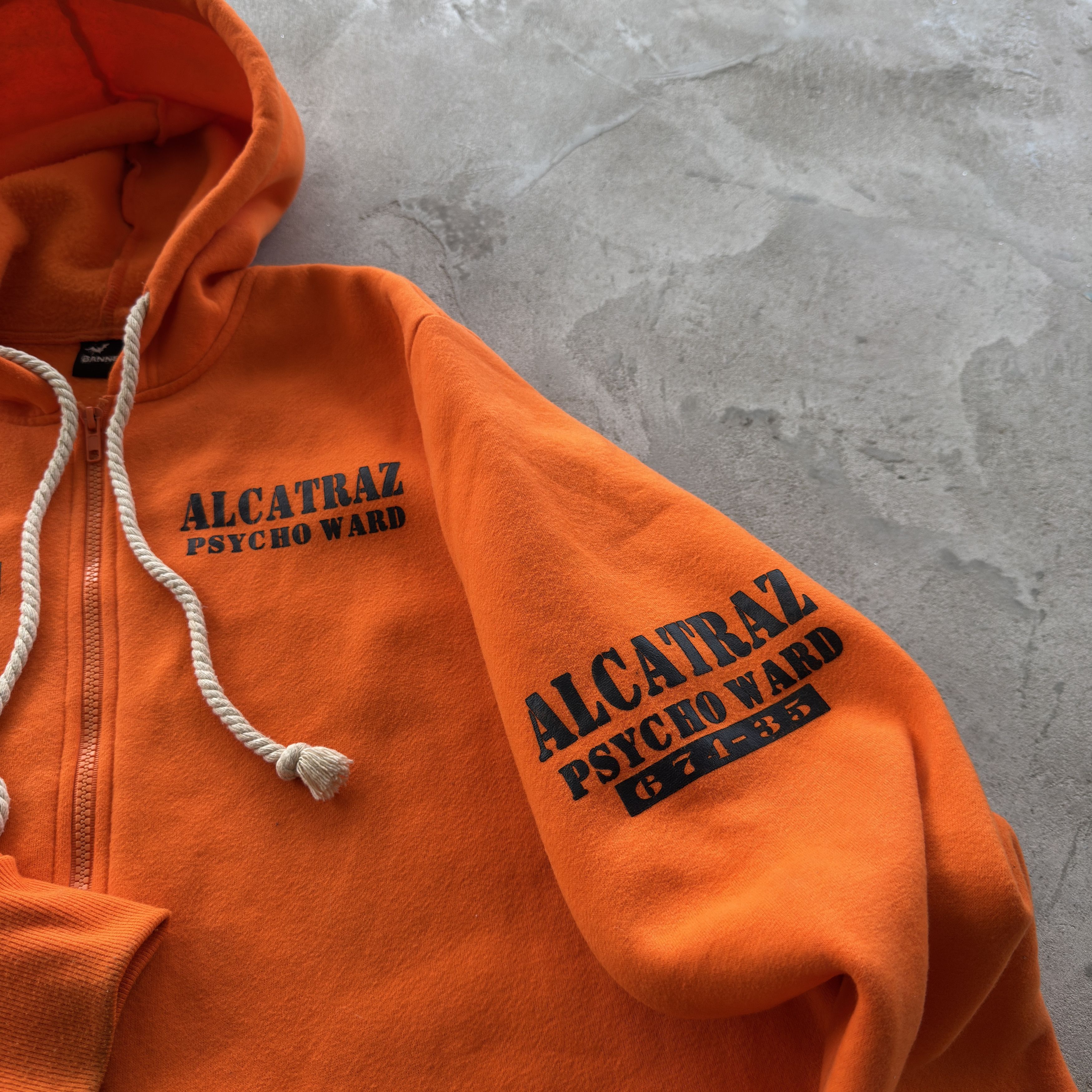 Vintage Vintage 90s Alcatraz Psycho Ward Zip Hooded Sweatshirt Size US XL / EU 56 / 4 - 8 Thumbnail