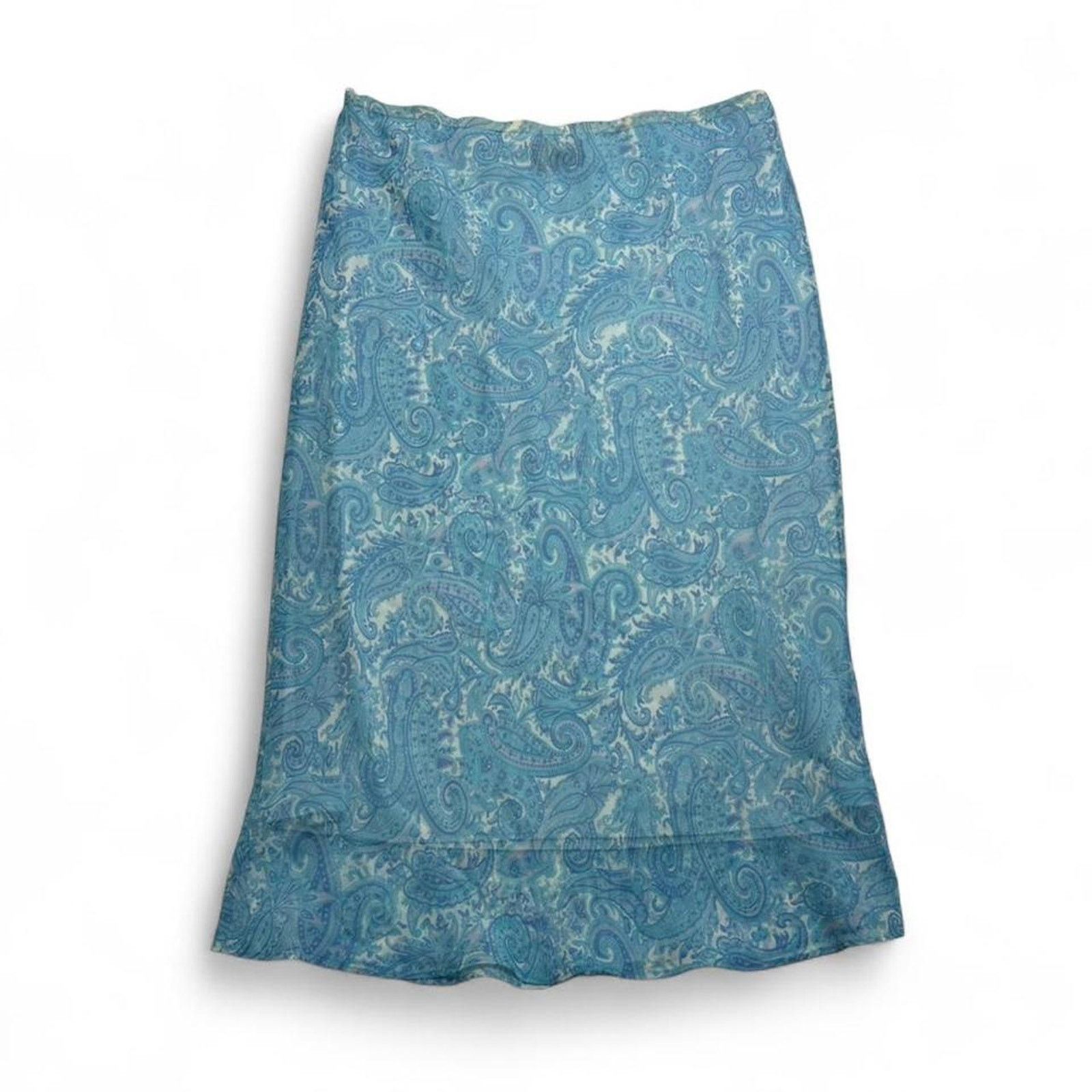 Other Blue paisley maxi skirt with a flowy, boho size large (10) Size 32" / US 10 / IT 46 - 4 Thumbnail