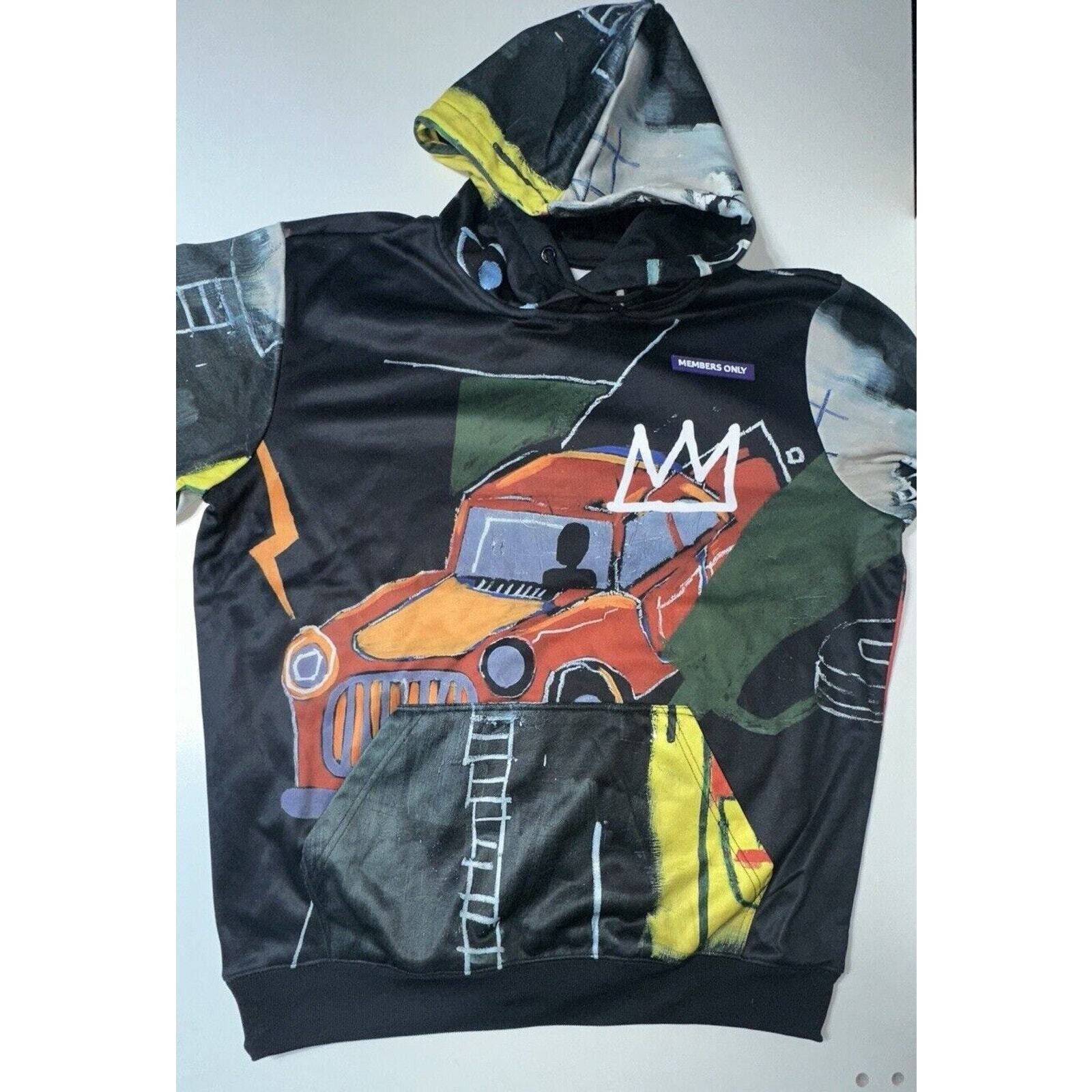 Members Only Jean Michel Basquiat x Members Only Hoodie Small Y2K AOP Size US S / EU 44-46 / 1 - 2 Thumbnail