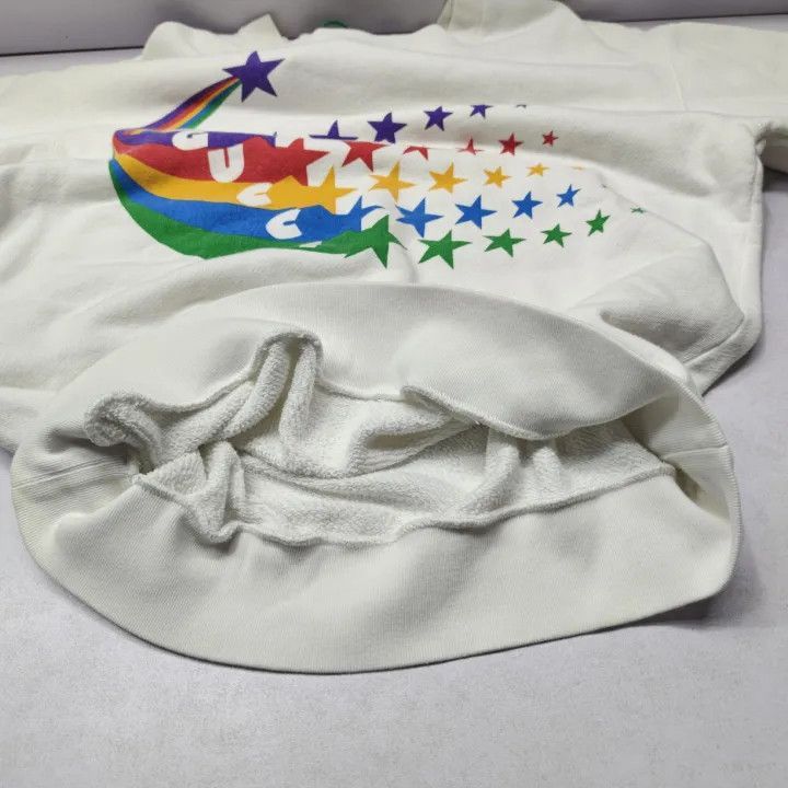 Gucci Gucci Women's Star Print Sweatshirt in Cream-2507 Size XS / US 0-2 / IT 36-38 - 4 Thumbnail