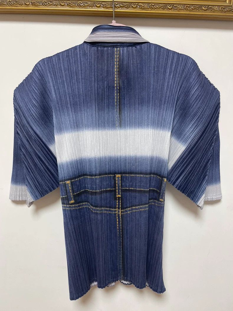 Issey Miyake Issey Miyake Denim printed top Size XL / US 12-14 / IT 48-50 - 2 Thumbnail