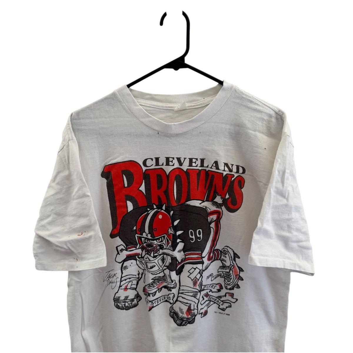 Vintage vintage cleveland browns dog pound single stitch t shirt Size US XL / EU 56 / 4 - 1 Thumbnail
