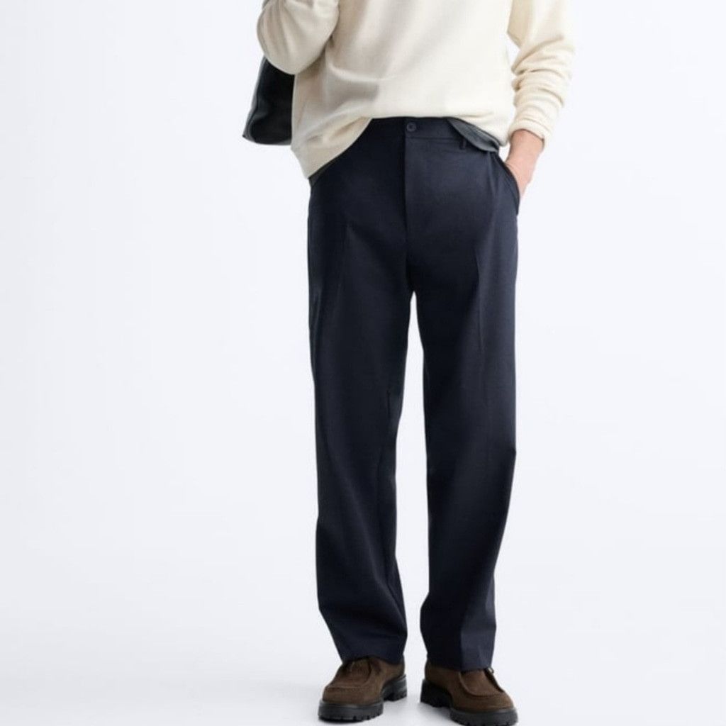 Zara Zara Straight Leg Wool-Blend Dress Pants Men's. Waist 33 Size US 33 - 1 Thumbnail