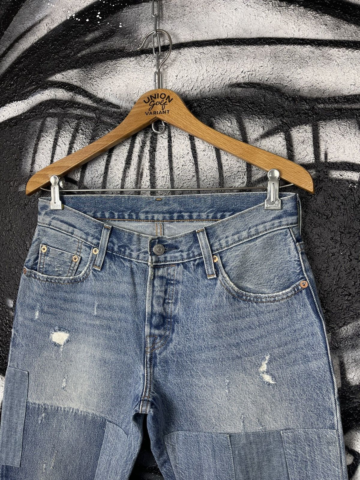 Levi's Levi’s 501 CT Woman’s Boyfriend Patchwork Selvedge Jeans Size 25" / US 0 / IT 36 - 8 Thumbnail