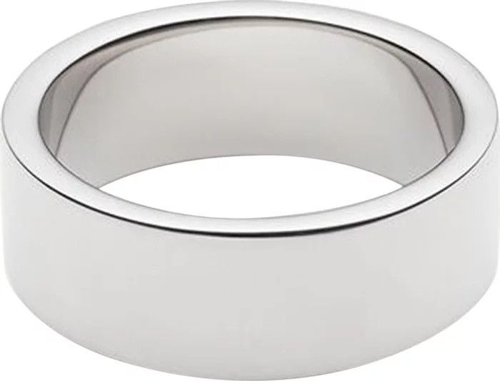 Maison Margiela !DS! FW23 Maison Margiela Text Logo Polished Palladio Ring Size ONE SIZE - 7 Thumbnail