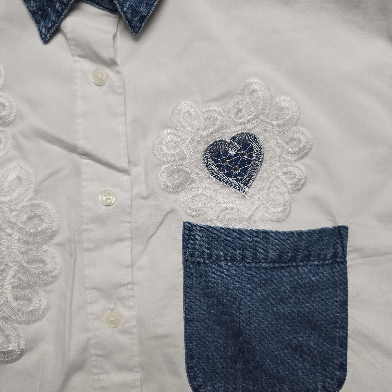 Vintage Vintage Las Olas Blouse L Coquette Western Heart Lace Pocket Size L / US 10 / IT 46 - 6 Thumbnail