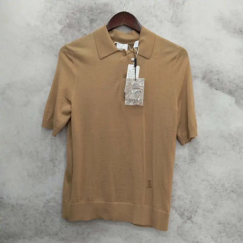 Burberry Burberry Summer Khaki Cotton Women's Tee Size S / US 4 / IT 40 - 1 Thumbnail