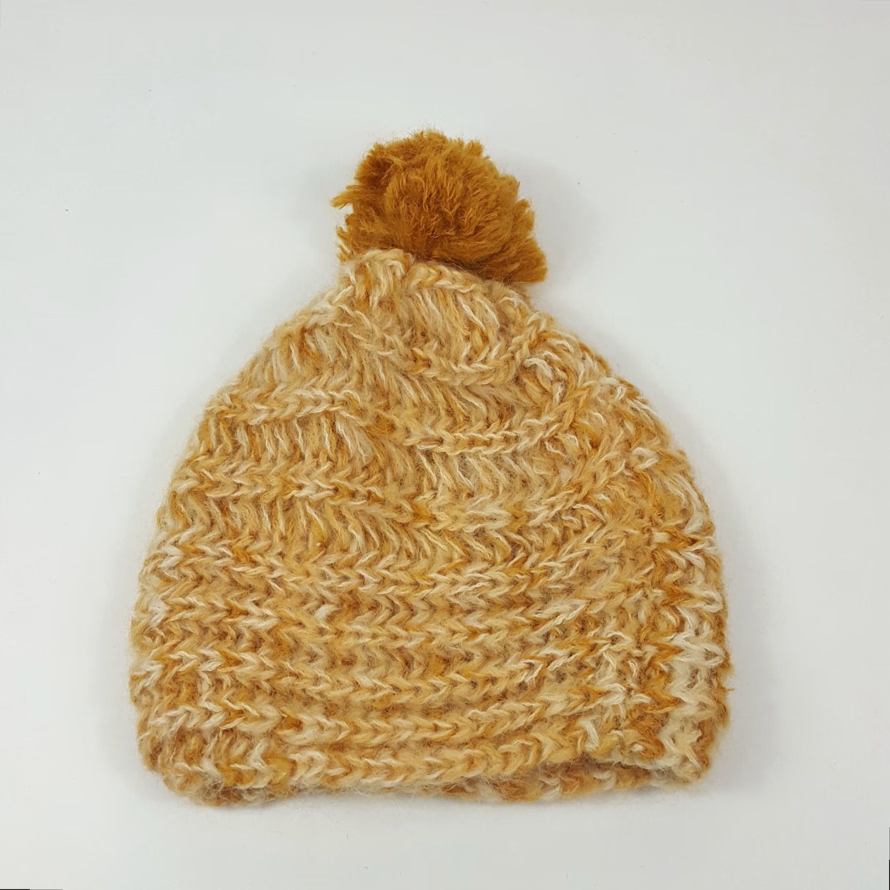 Vintage VINTAGE Bula Beanie Wool Knit Hat OSFA Unisex Adults Yellow 90s Winter Cap Handmade Italy Size ONE SIZE - 2 Thumbnail