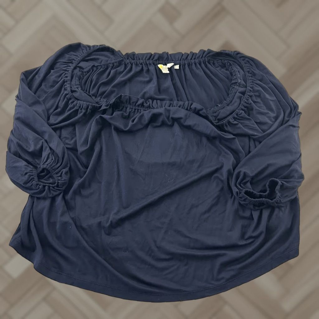 Boden Boden Off The Shoulder 3/4 Sleeve Blouse Women's Blue 4 Shirt, Top, Blouse, Off the Shoulder, 3/4 Sleeve, Boden, Women, Blue, 4, Adult Size S / US 4 / IT 40 - 1 Thumbnail