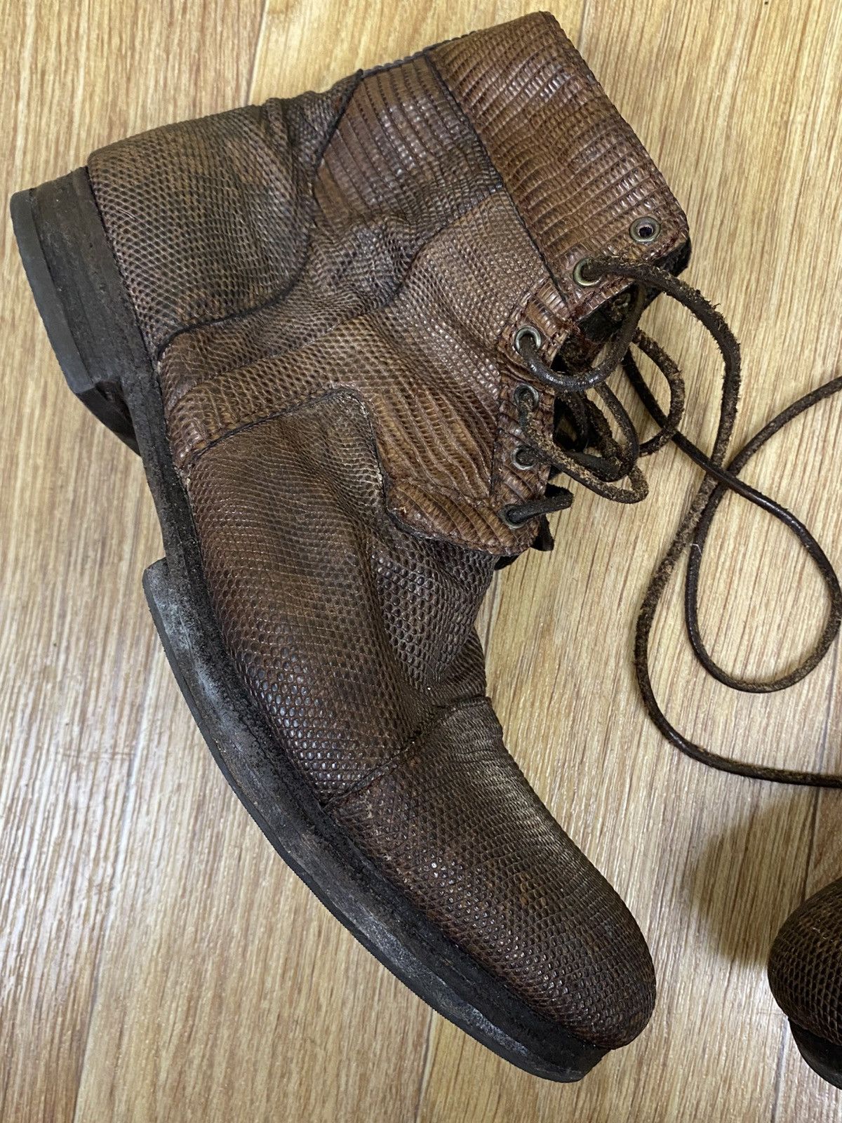 CHRISTIAN PEAU Christian Peau Hand Made Lizard Guidi Style Leather Boots Size US 6 / EU 39 - 2 Thumbnail