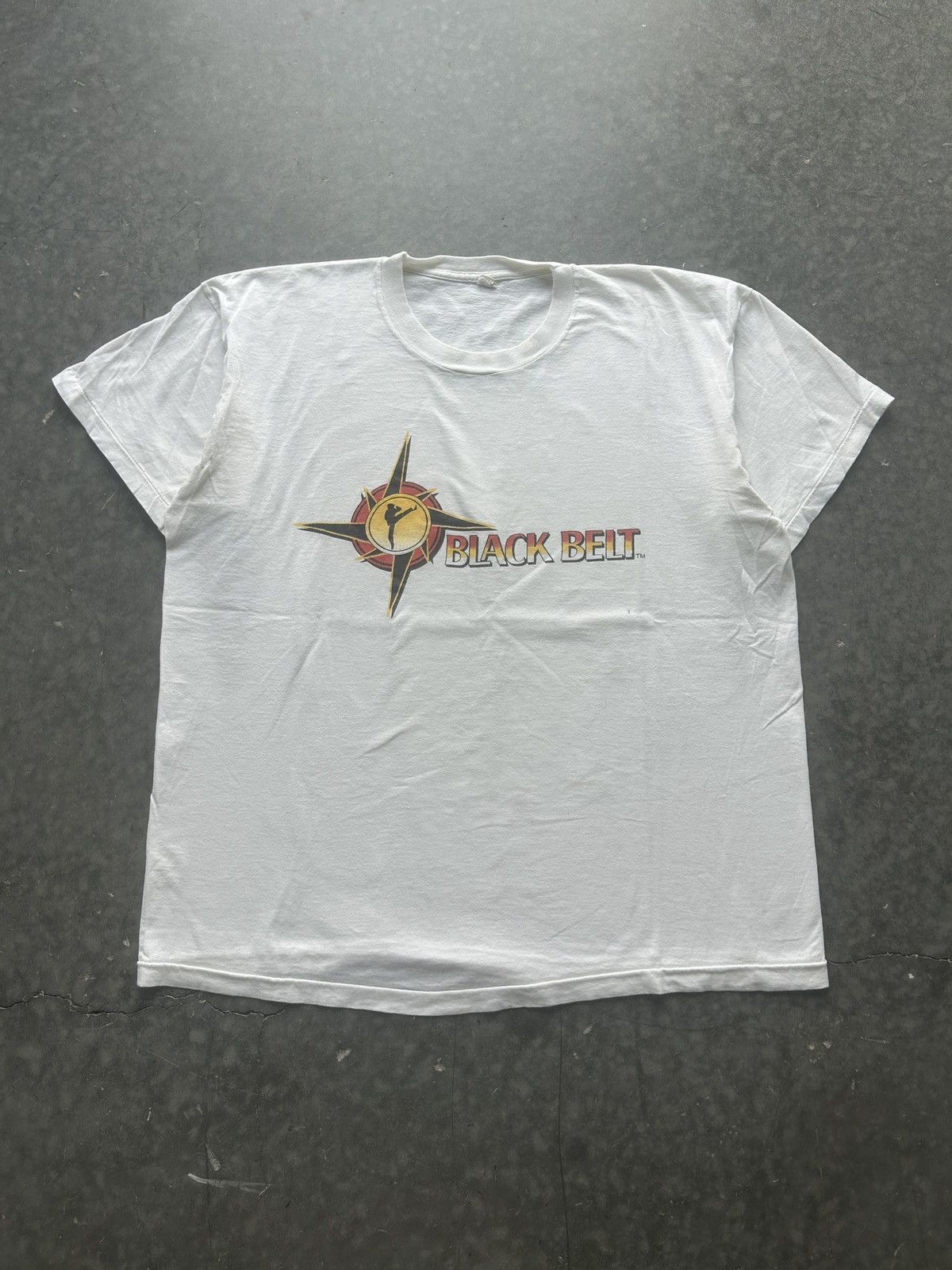 Vintage Vintage 80s Black Belt Karate Graphic Tee Size US XL / EU 56 / 4 - 2 Thumbnail