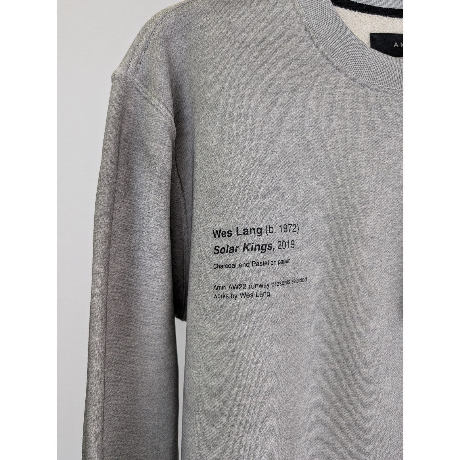 Amiri o1rshd1 Wes Lang Solar Kings Crewneck Sweatshirt in Grey Size US M / EU 48-50 / 2 - 8 Thumbnail