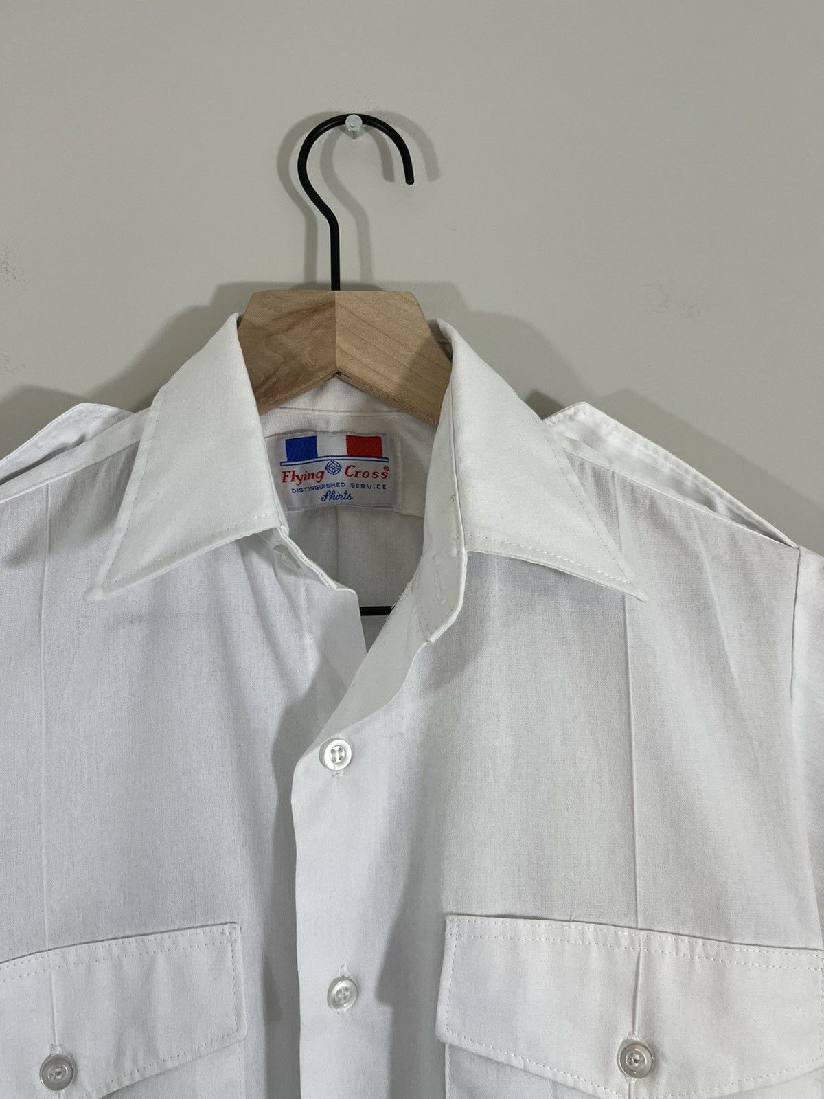 Vintage French Pilot Epaulette Military Pleated Shirt Size US M / EU 48-50 / 2 - 5 Thumbnail