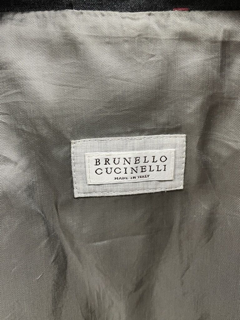 Brunello Cucinelli BRUNELLO CUCINELLI Wool Nylon Charcoal Utility Jacket Size US L / EU 52-54 / 3 - 9 Thumbnail
