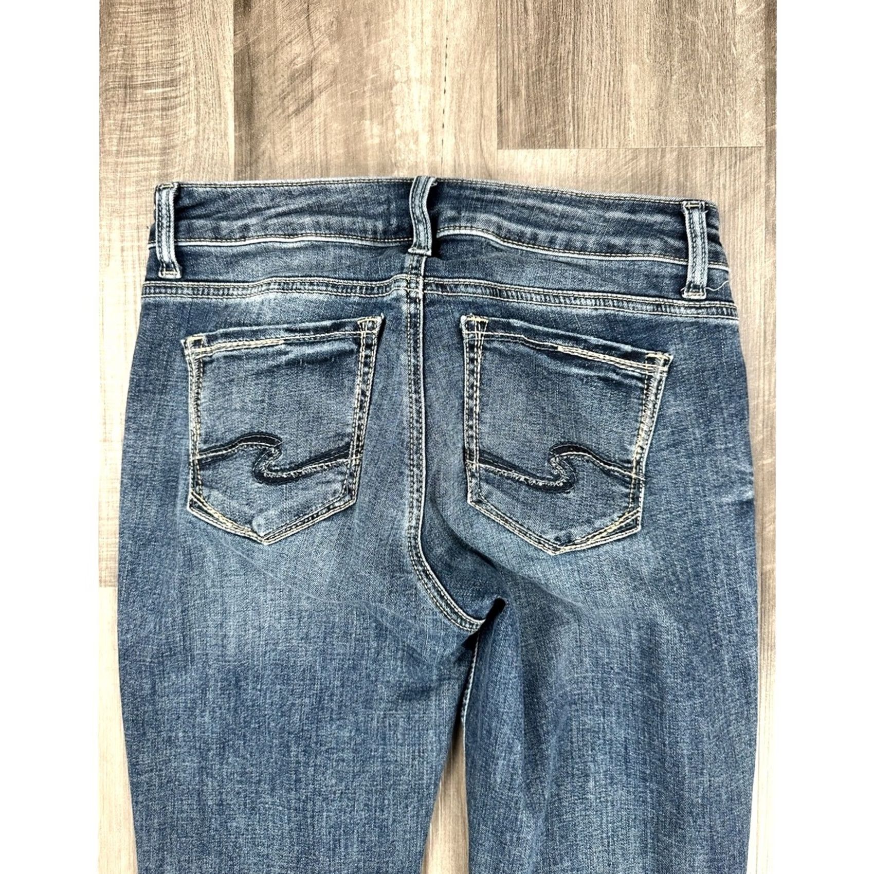 Silver Jeans Co. Silver Jeans Co. Elyse Straight Jeans Women’s 27x33 Medium Wash Nike Size 27" / US 4 / IT 40 - 6 Thumbnail