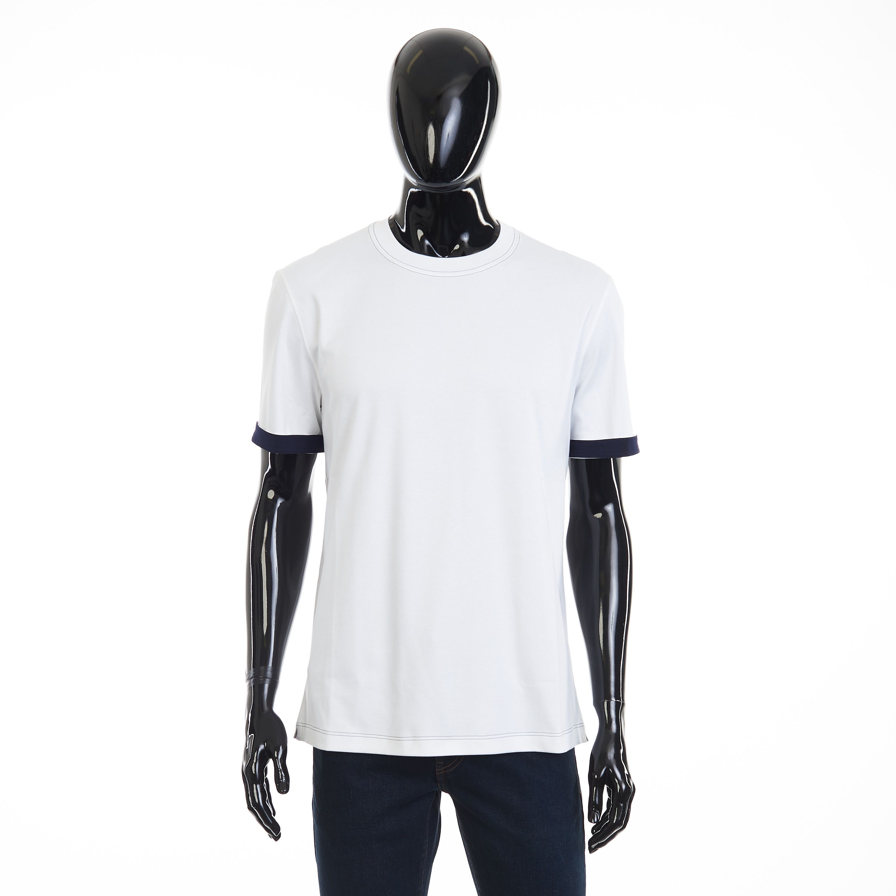 Brunello Cucinelli White Crew Neck T-shirt - Short-sleeve, Cotton Interlock Size US XL / EU 56 / 4 - 2 Thumbnail