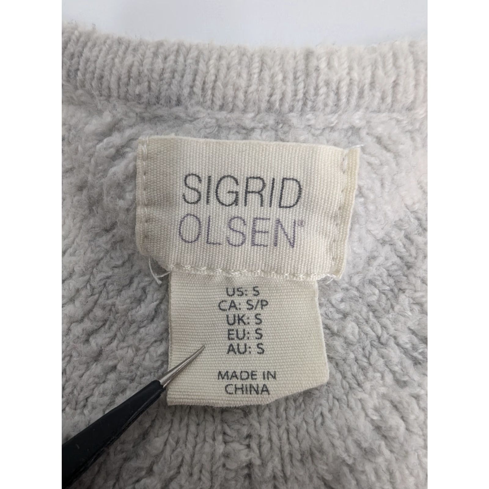Vintage Sigrid Olsen Waterfall Open Front Grey Cardigan Women's Size Small Lagenlook Cardigan Gray Cotton Polyester Nylon Spandex Sweater Women's Size S / US 4 / IT 40 - 6 Thumbnail