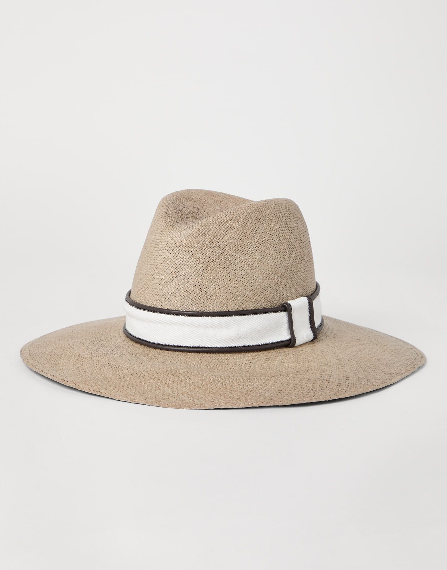 Brunello Cucinelli o1la1rc1a0326 Size: OS / Straw Fedora Hat / Cap in Beige Size ONE SIZE - 1 Thumbnail