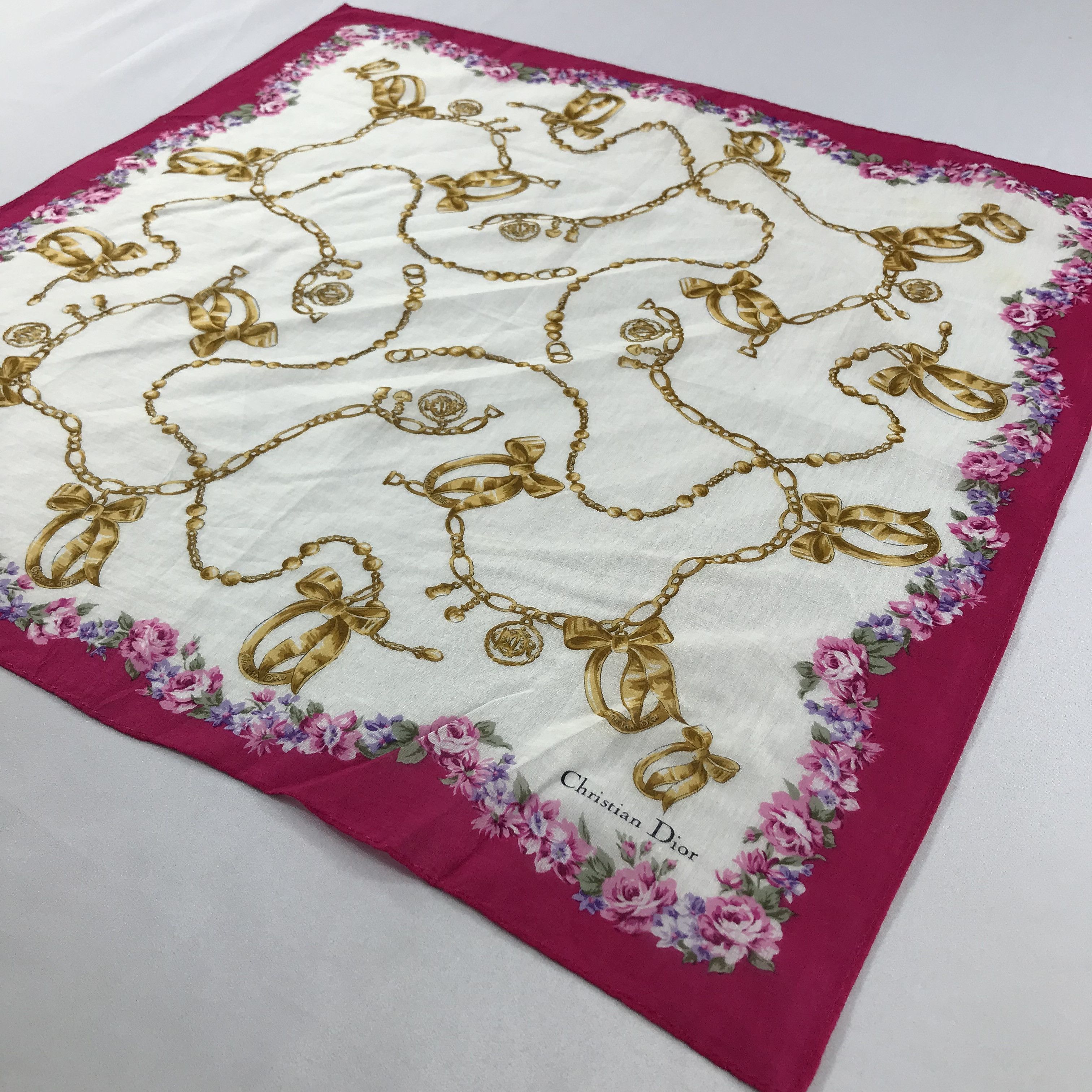 Vintage Christian Dior Bandana / Handkerchief / Neckerchief - S2446 Size ONE SIZE - 2 Thumbnail