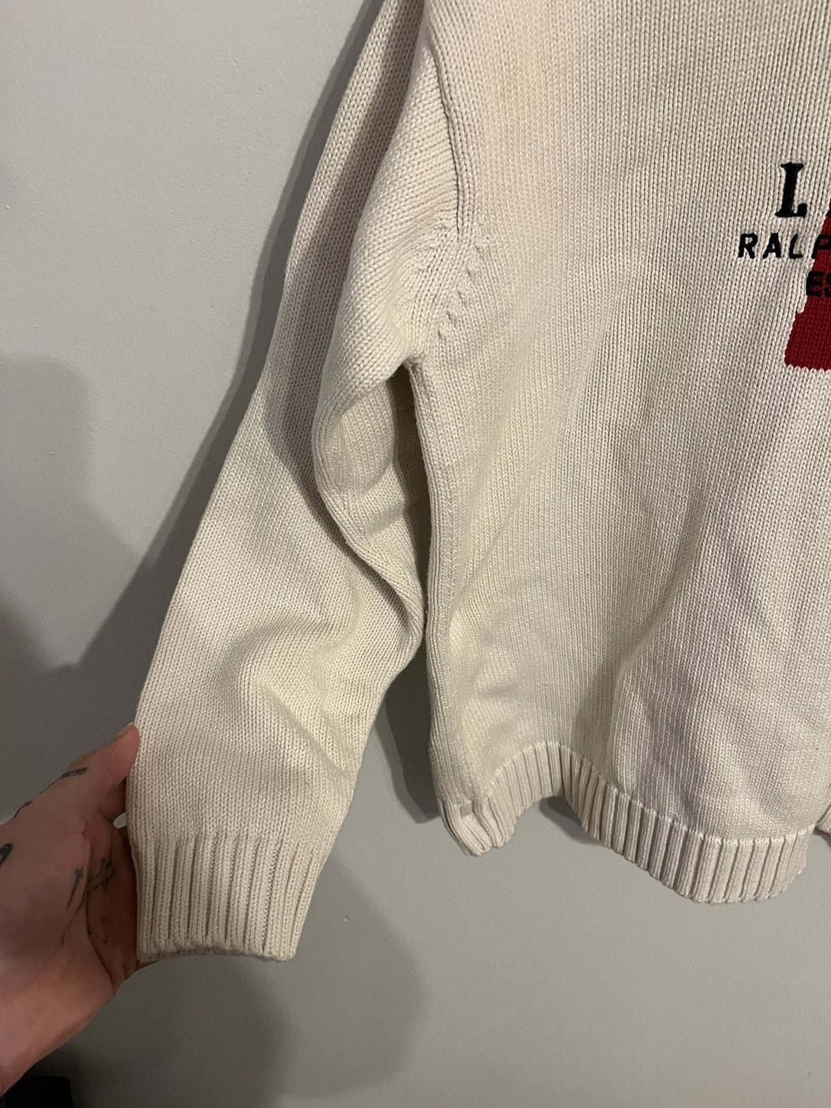 Polo Ralph Lauren Polo Ralph Lauren “L” Sweater Y2K VTG Handmade Knit Sweater Size US M / EU 48-50 / 2 - 4 Thumbnail
