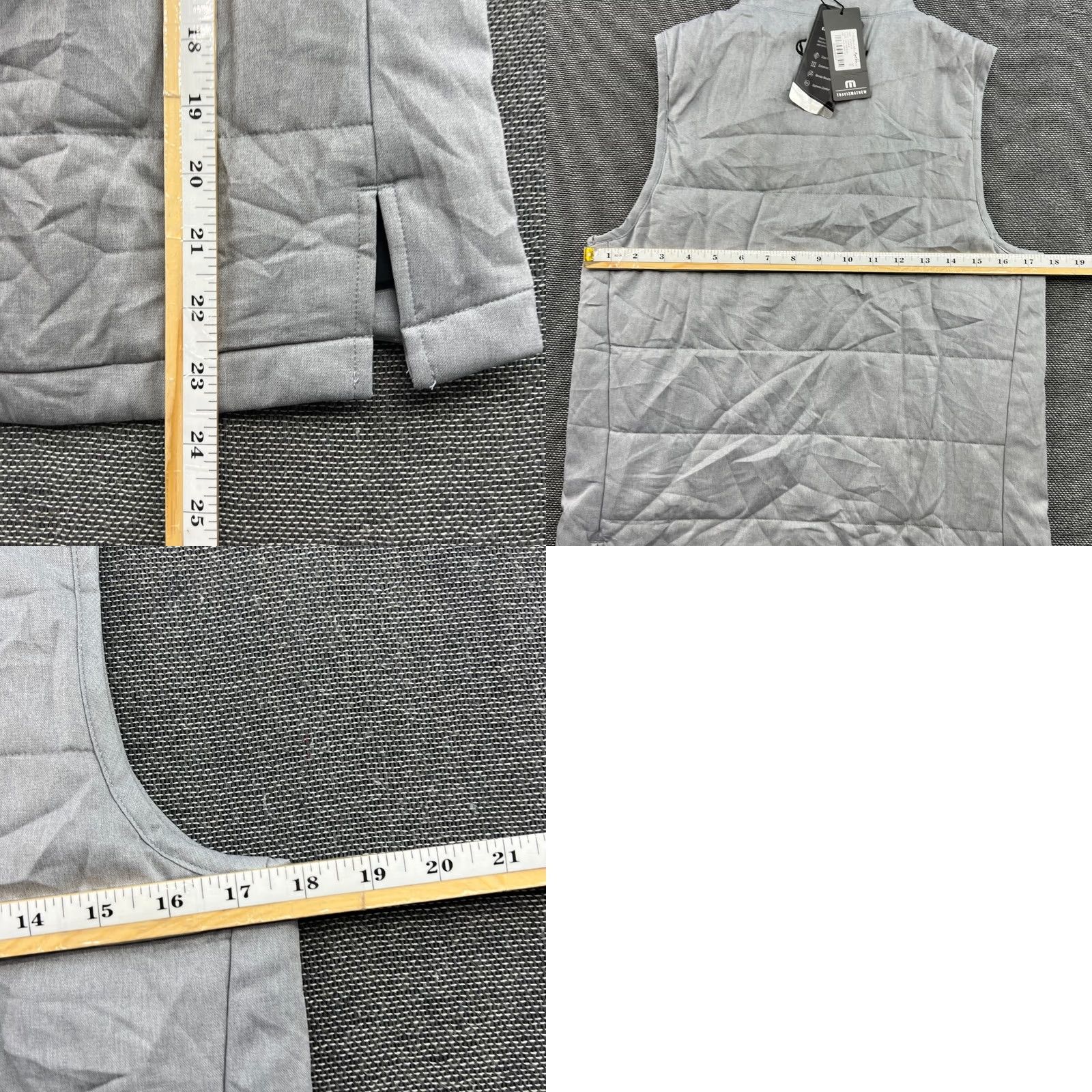 TravisMathew Travis Mathew Womens Vest Small Dash 2.0 Gray FUll Zip Golf Quilted Gilet Size S / US 4 / IT 40 - 9 Thumbnail