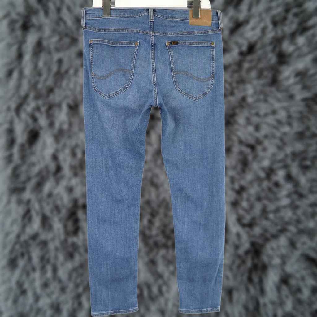 Lee LEE Luke Jeans Men’s W32/L30 Blue Denim Whiskers Faded Zip Fly Slim Classic Jeans Mens Size US 32 / EU 48 - 1 Thumbnail