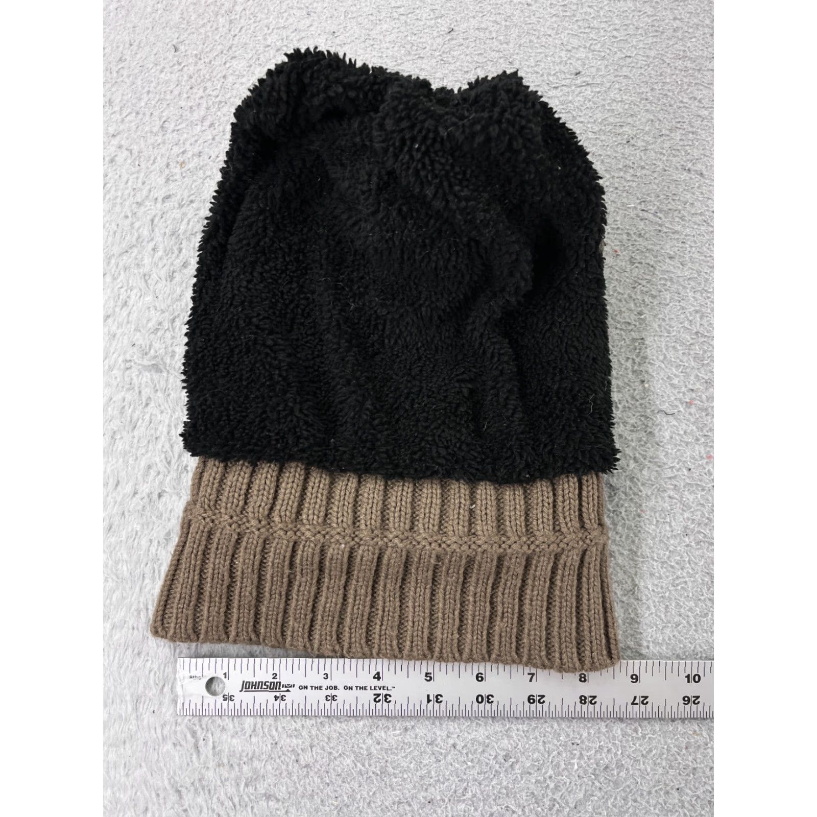 Vintage Womens Beanie Hat Knit Brown 100% Acrylic Lined One Size Winter Ski Pom Beanie Women Adult One Size Brown Knit Accessories Outdoors Skiing Mens/Womens Size ONE SIZE - 5 Thumbnail