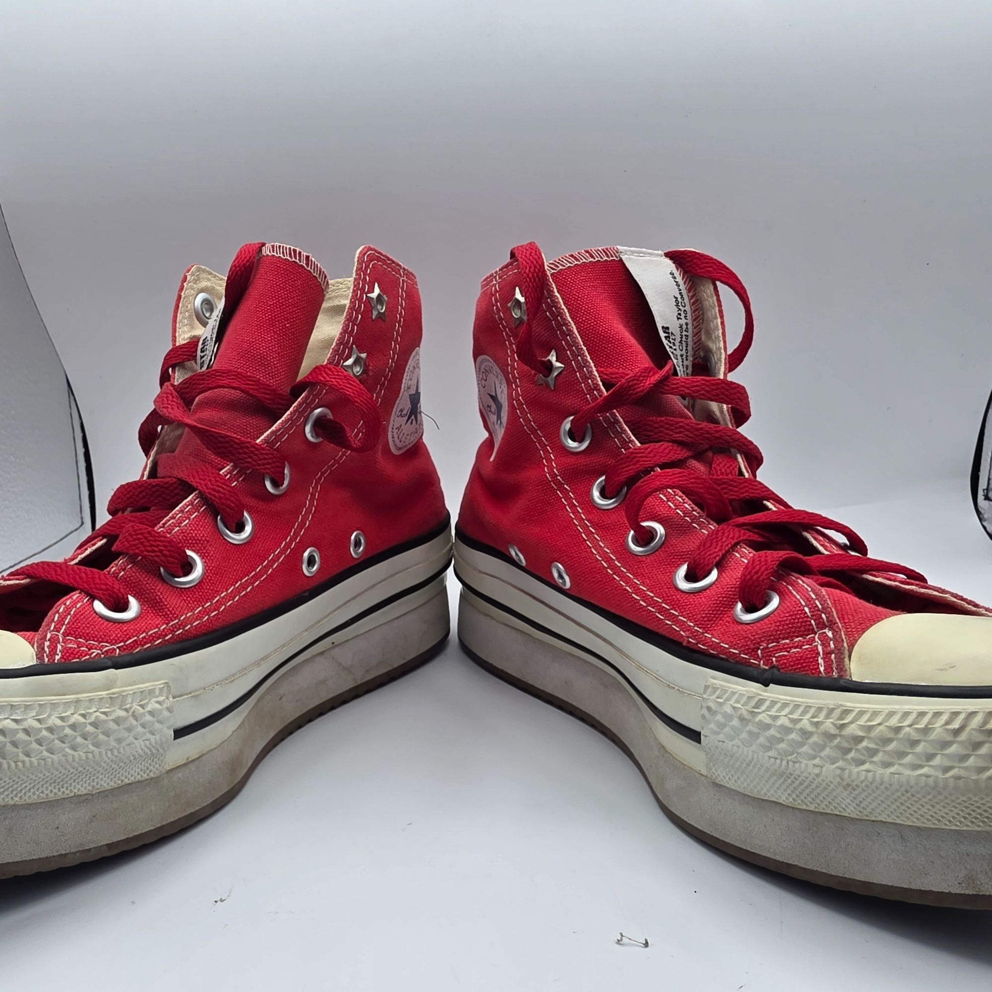 Converse Converse Chuck Taylor All Star Womens Size 3.5 Red Platform Size US 6 / IT 36 - 3 Thumbnail